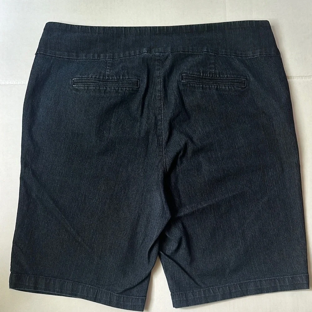 Style & Co High-Waisted Denim Bermuda Shorts - XL - Dark Wash